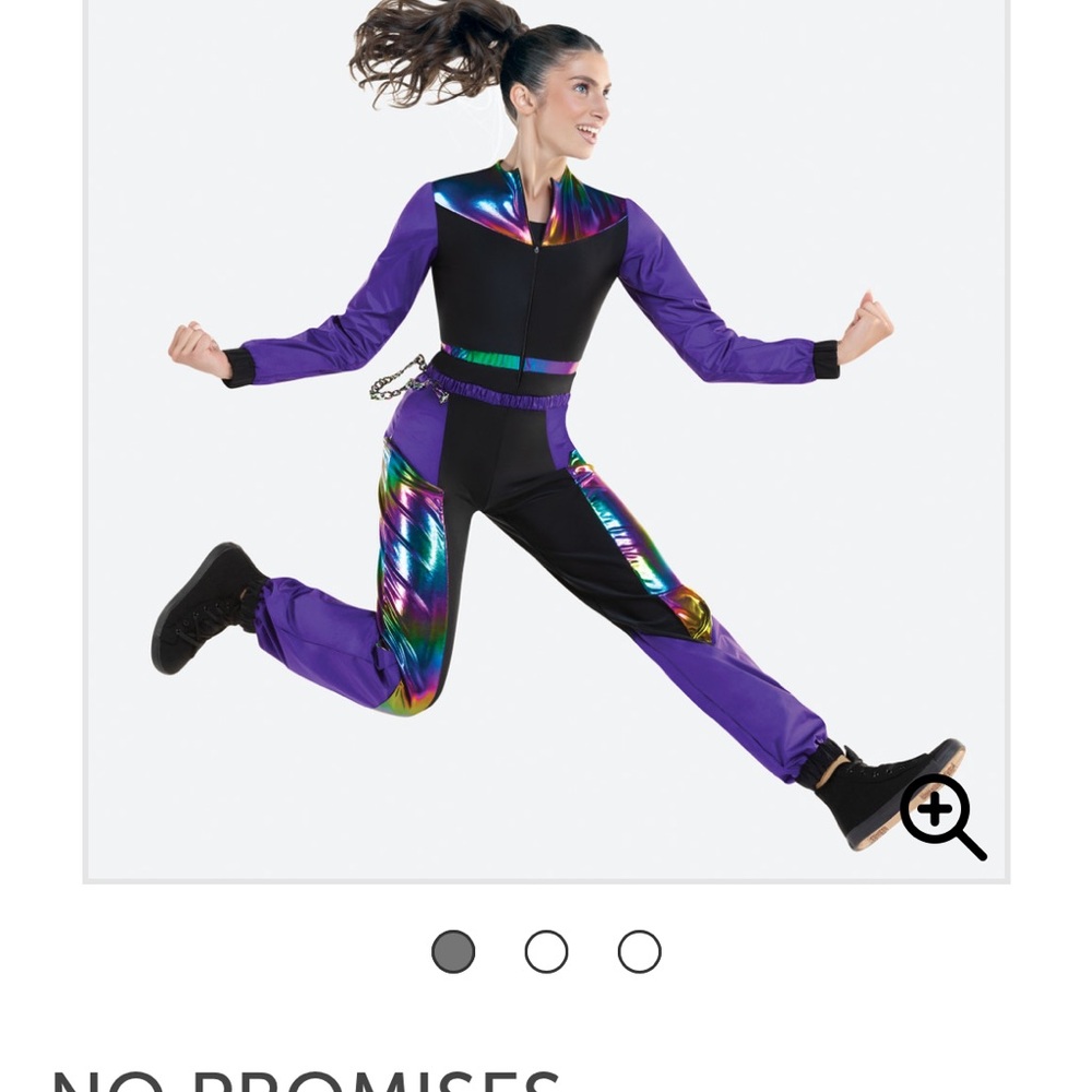 Revolution Dancewear - No Promises Dance Costume - Black and Purple